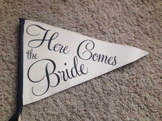 'Here Comes the Bride' flag for sale