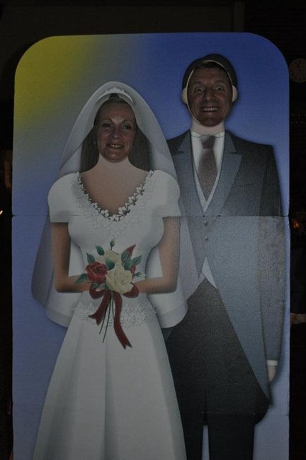 Wedding couple 6" 1' cardboard cut out / stand in. Excellent party starter! Only £25 