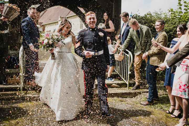 Photo ideas alternatives to confetti as they've got peacocks roaming. i also would have liked some p