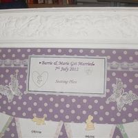 Frame for seating plan