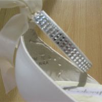 FOR SALE: Gorgeous Wedding shoes, Picture/table number holders, glass tea light holders 