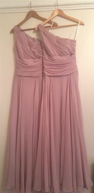 Jasmine Bridal B2 Bridesmaid Dresses (x2): B3055A, Blush Pink, Floor Length, One-Shoulder, Size 8
