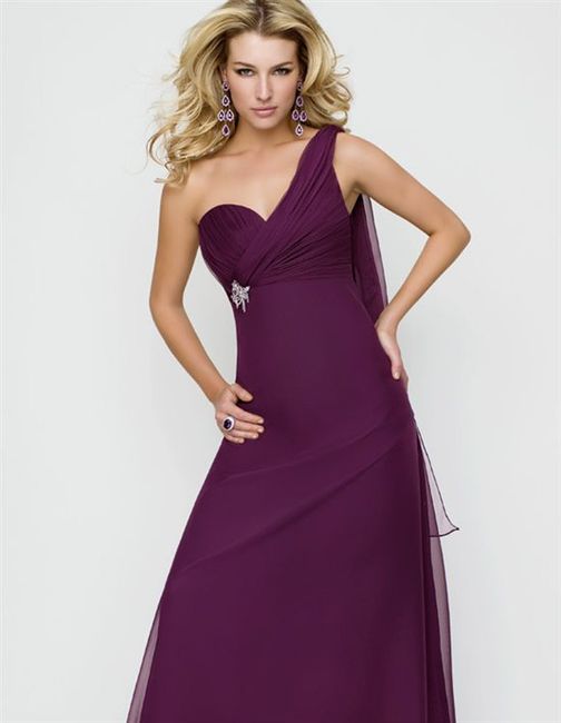 Plum/Purple - Ronald Joyce Bridesmaid Dress - Size 6  up for grabs