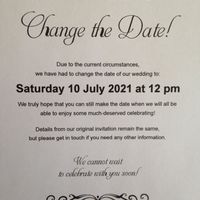 When to send invites? Postpone wedding - 1