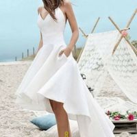 i don't want a really long wedding dress! i can only find the long ones with ultra long trails... Ca