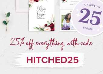 Last chance to get 25% discount on ALL Hitched Stationery - 1