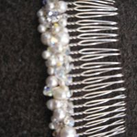 wedding pumps,handbag,clear+AB swarovski scatter crystals,hair comb,heart punch