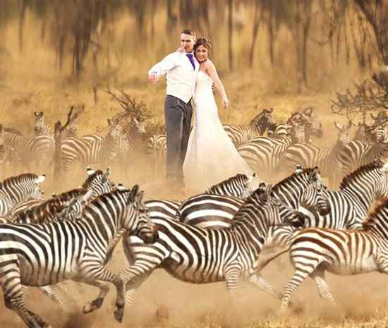 Re: Controversial: Running from a monster in your wedding pics