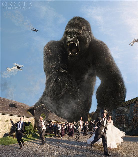Re: Controversial: Running from a monster in your wedding pics