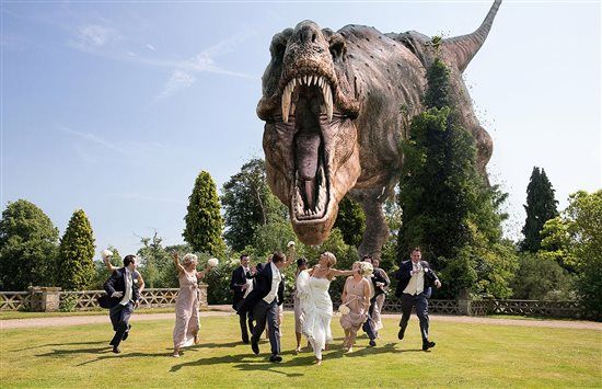 Re: Controversial: Running from a monster in your wedding pics