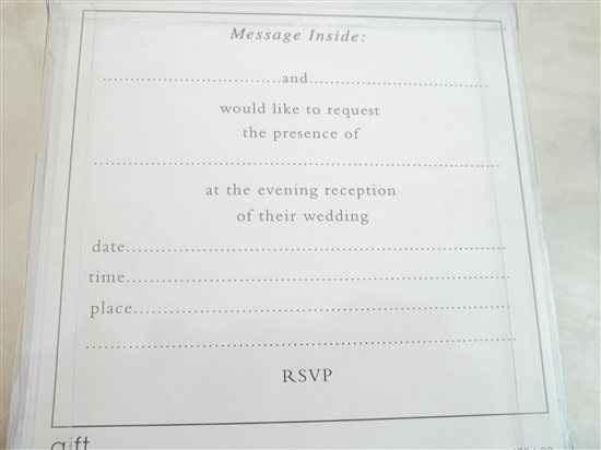 Re: Random Wedding Stationery