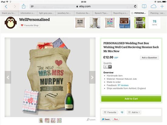 Card boxes and guest books sort of.... Please vote? X