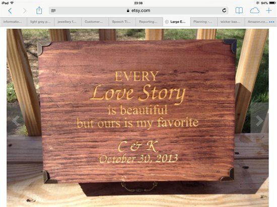 Card boxes and guest books sort of.... Please vote? X