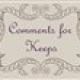 CommentsforKeeps