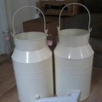 vintage/shabby chic wedding, bunting hessian, card box, milk churns, monsoon flower girl dresses etc