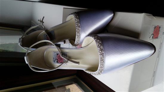 Brand New White Beaded Bridal Shoes for sale