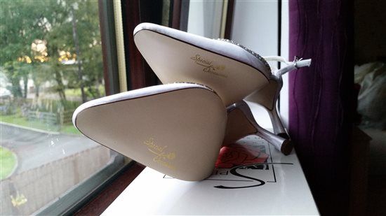 Brand New White Beaded Bridal Shoes for sale