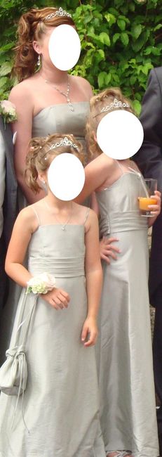 3 x silver Forever Yours bridesmaid dresses for sale......