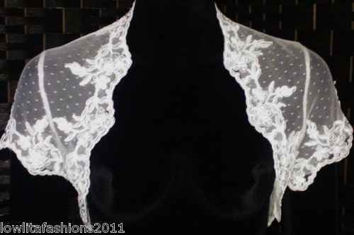 Re: Ivory lace bolero - long sleeved - urgent!
