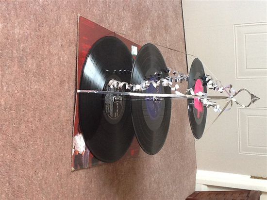 Vinyl Record Cake Stands and Bowls