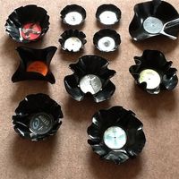 Vinyl Record Cake Stands and Bowls