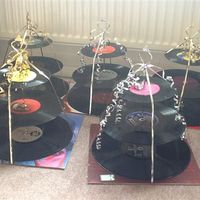 Vinyl Record Cake Stands and Bowls