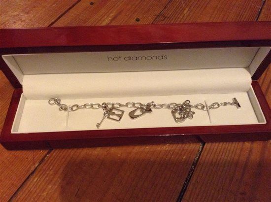Gorgeous silver charm bracelet, ideal bridesmaid / maid of honour gift