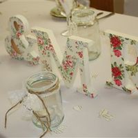 Some bits for sale from my shabby chic weddnig tea party including wooden mr & mrs letters