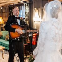 Groom playing for the bride