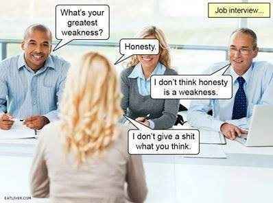Re: strengths  and weaknesses for a job interview