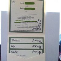 Handmade Wedding Invitations (first attempt) . . . opinions?