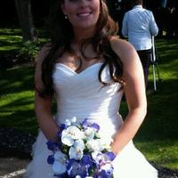 Ivory and purple orchid bridal bouquet