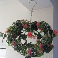 Vintage Bird Cages & Hanging Silver Hearts