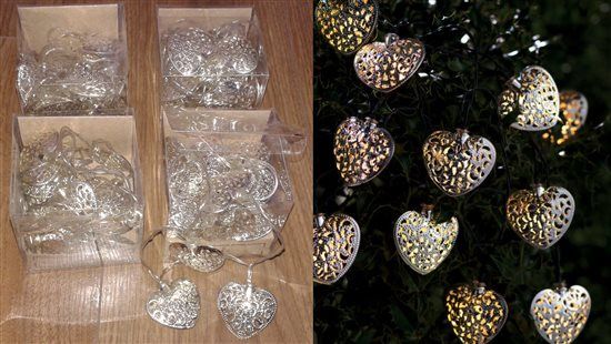 various wedding items / decorations (petal aisle runner, string lights, cake stand, tablecloths) EH4