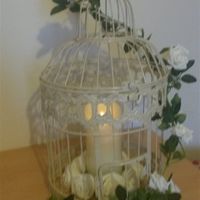 Birdcages Ivory Shabby Chic - Centrepieces or Post Box!