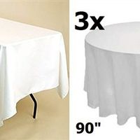 various wedding items / decorations (petal aisle runner, string lights, cake stand, tablecloths) EH4