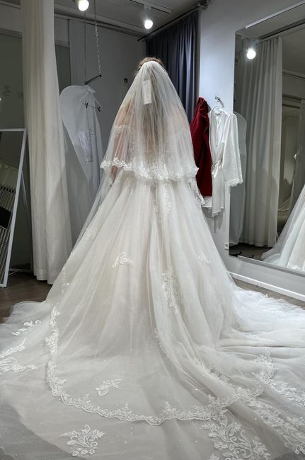 Does this veil match the dress? - 1