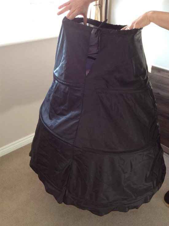 2 x black wedding dress hoops for sale