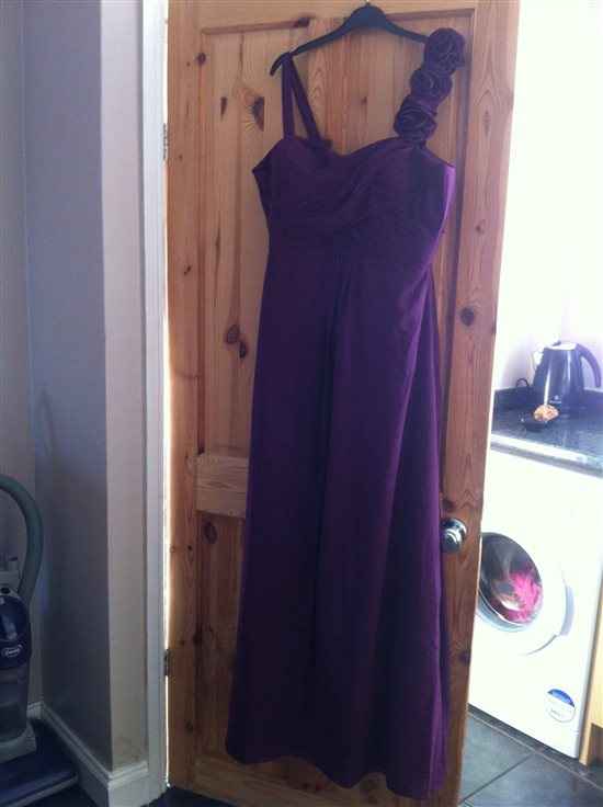 Plum chiffon bridesmaid dress size 8