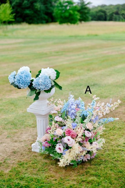 Premium Silk Floral Set - Pastel Blue & Pink (perfect wedding backdrop!!) 1