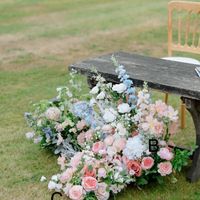 Premium Silk Floral Set - Pastel Blue & Pink (perfect wedding backdrop!!) - 1