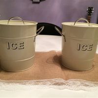 Pastel ribbon and lace chair decorations, paper lanterns and other lovely wedding bits