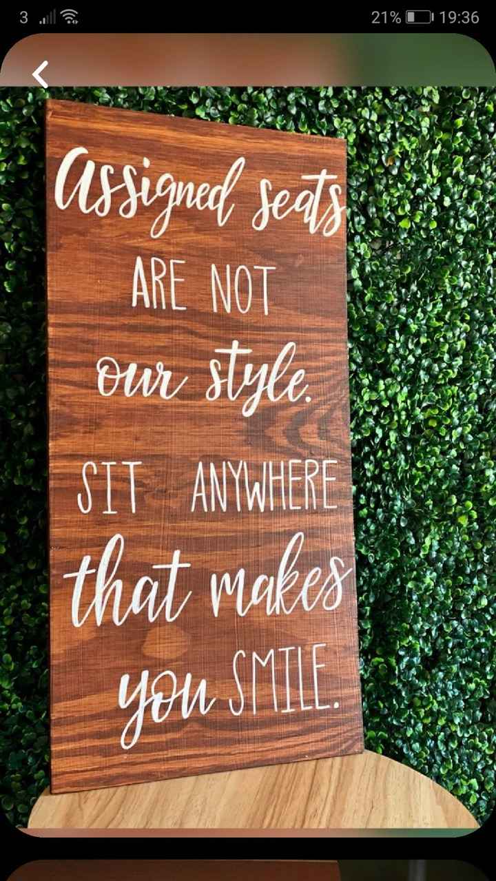 No seating plan? - 1