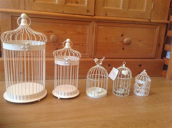 Ivory / Cream birdcages for sale - various styles and sizes