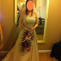 Flowers with dark ivory dress??