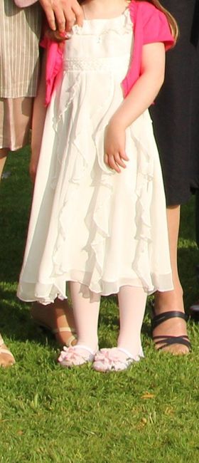 Fushia Pink Photo Frames, hurricane vases and flower girl dress