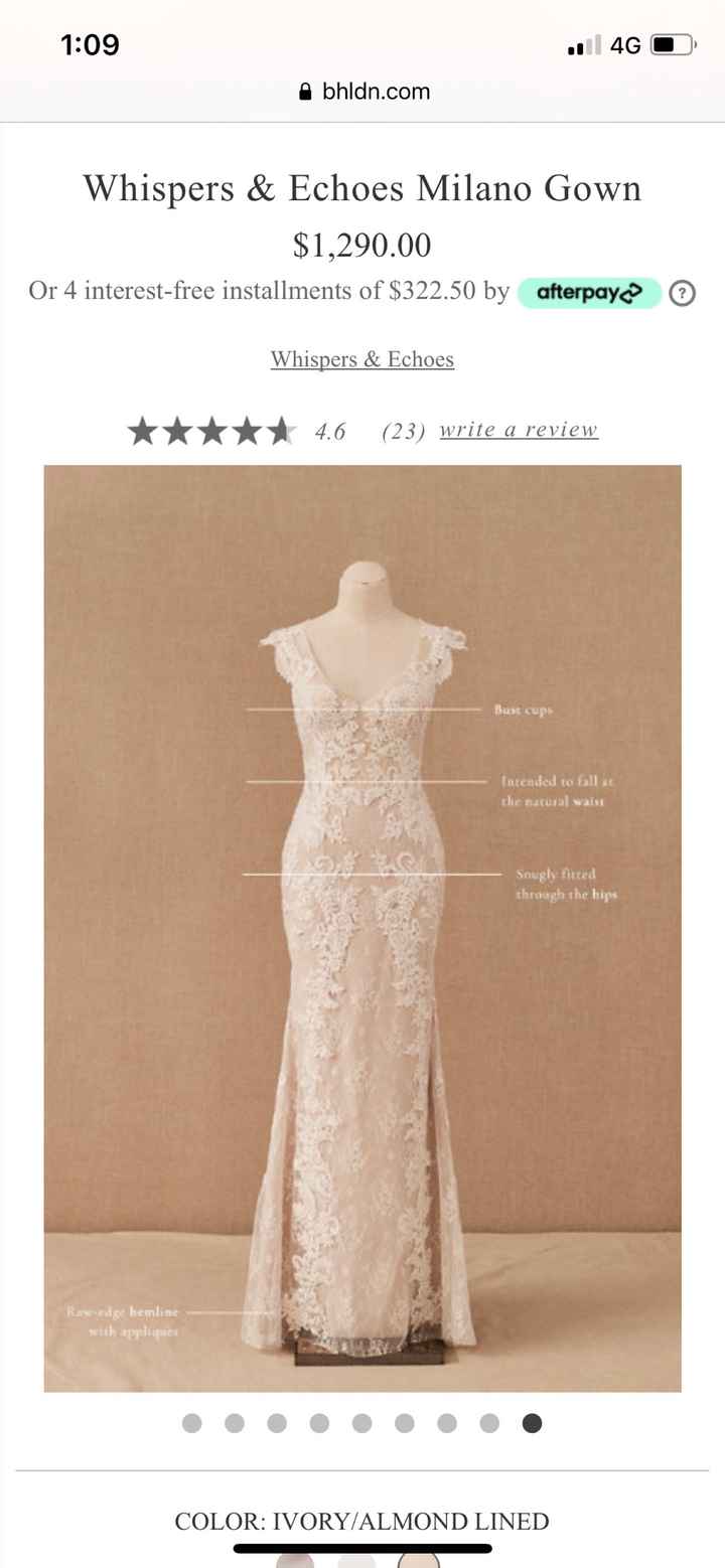 Help finding similar wedding dress - 1