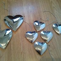 Heavy metal hearts 2 large 5 medium