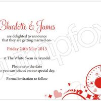 Re: Show me your 'Save The Date' cards please