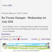 Re: Forum Changes - Wednesday 1st July 2015